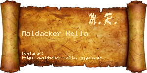 Maldacker Rella névjegykártya